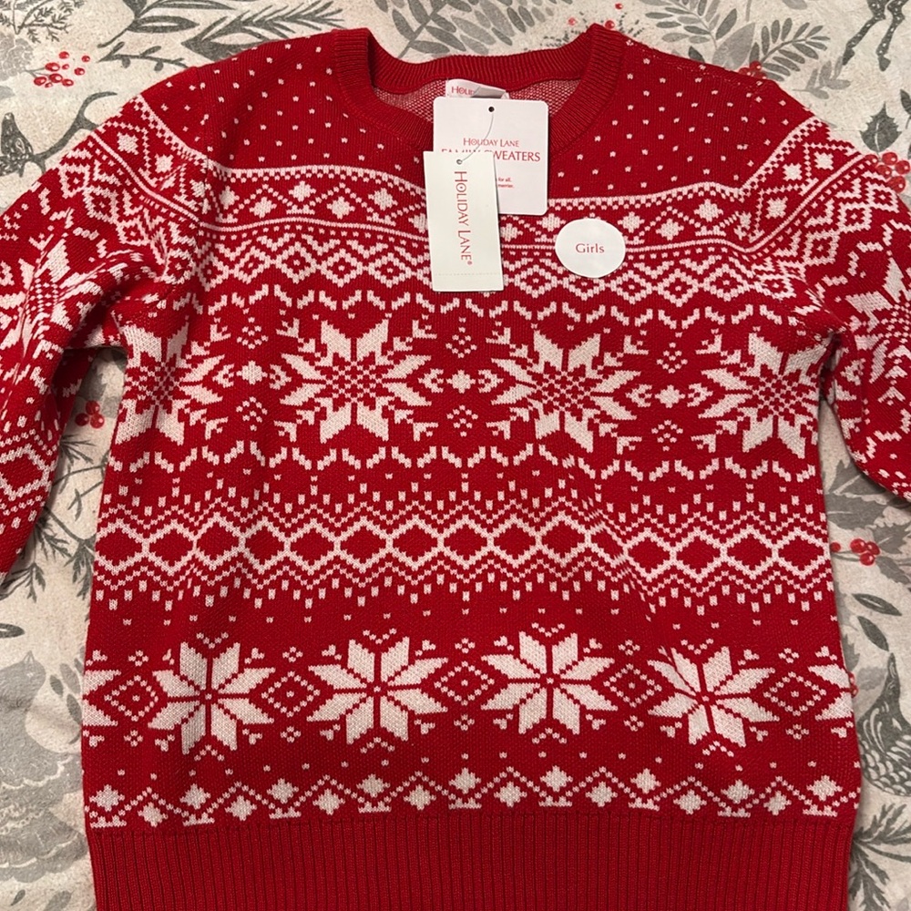 Macys Holiday Lane Christmas sweater.